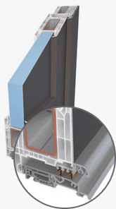 Aluminiumschwelle mit Wärmesperre